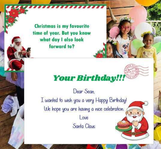 Birthday Card from Santa